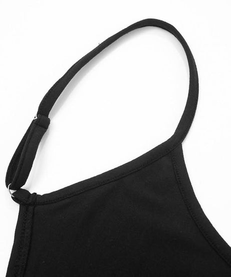 Effortless Chic Black Cami Mini Slip Dress - Versatile Fall & Holiday Essential for Women