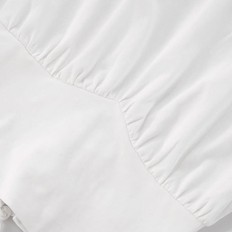 Effortless Fall Chic: Women's Mock Neck Dolman Sleeve Cotton Top with Ruched Waist