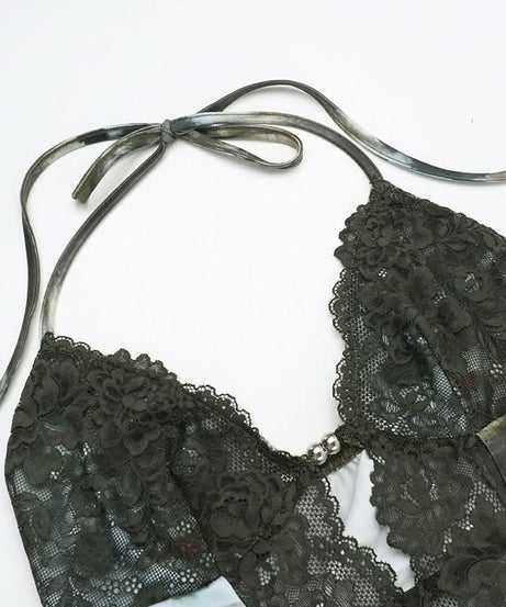 Enchanted Forest Lace Halter Maxi Dress - Fall Butterfly Ruffle Gown