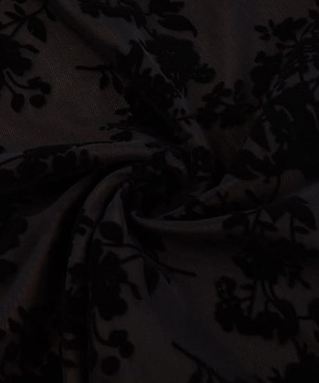 Chic Velvet Floral Mini Dress: Square Neck Tie-Front Bodycon for Fall & Holiday Parties