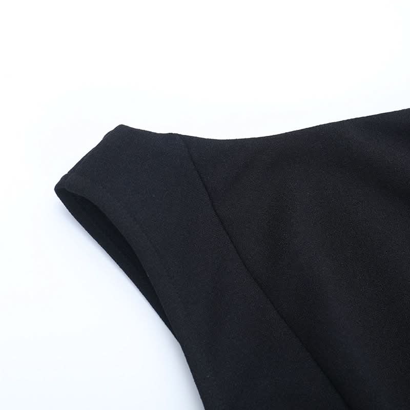 The Essential LBD: Chic Backless Skater Mini Dress for Fall Parties & Date Nights