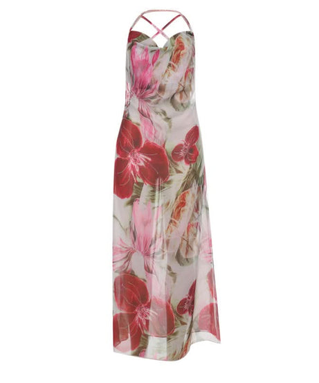 Vibrant Floral Cowl Neck Maxi Dress | Chic Resort Wear & Fall Wedding Guest Style