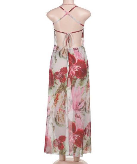 Vibrant Floral Cowl Neck Maxi Dress | Chic Resort Wear & Fall Wedding Guest Style