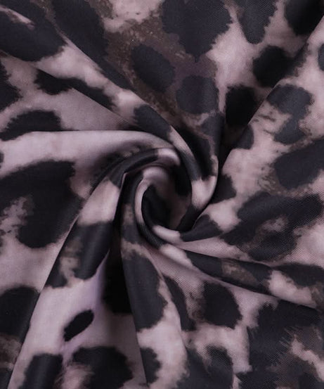 Fierce Fall Style: Women's Leopard Print Ruffle Tie-Neck Maxi Dress - Holiday & Date Night Ready