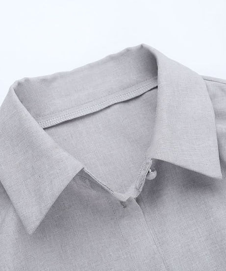 Everyday Elegance Bell Sleeve Tunic Shirt – Chic Women's Fall Button-Up