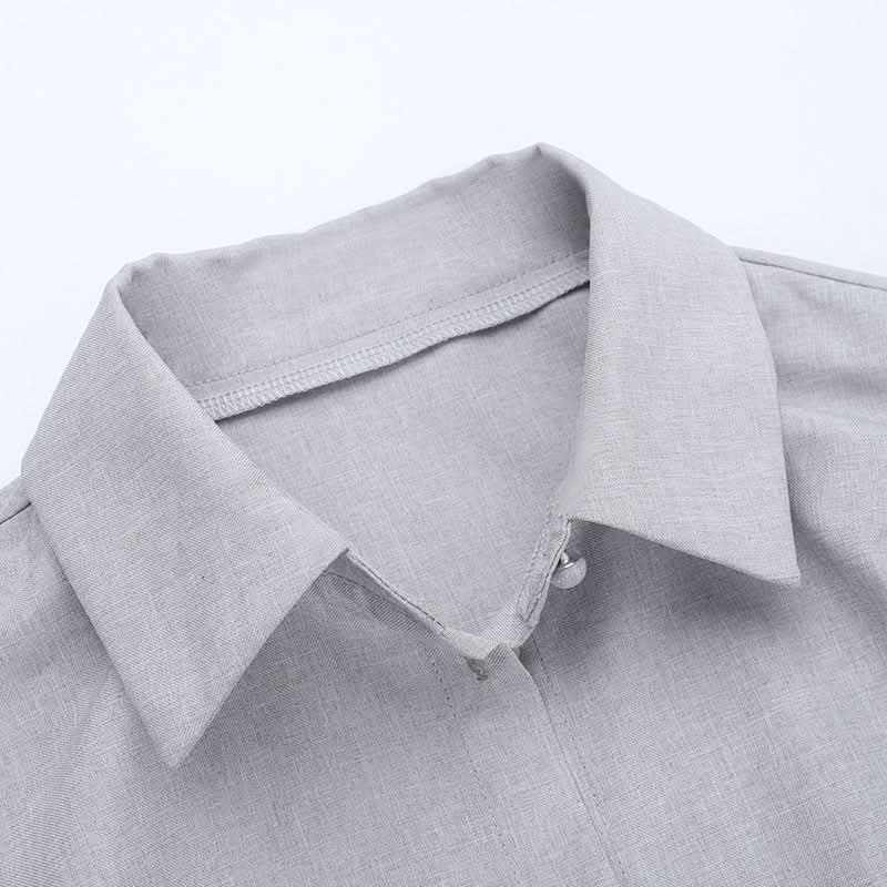 Everyday Elegance Bell Sleeve Tunic Shirt – Chic Women's Fall Button-Up