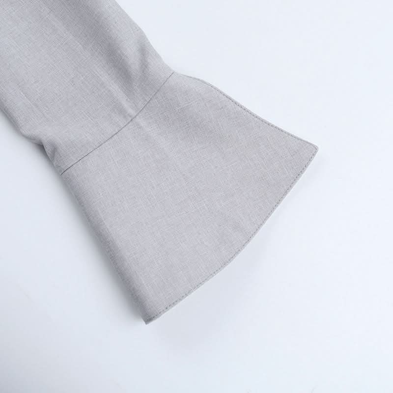 Everyday Elegance Bell Sleeve Tunic Shirt – Chic Women's Fall Button-Up