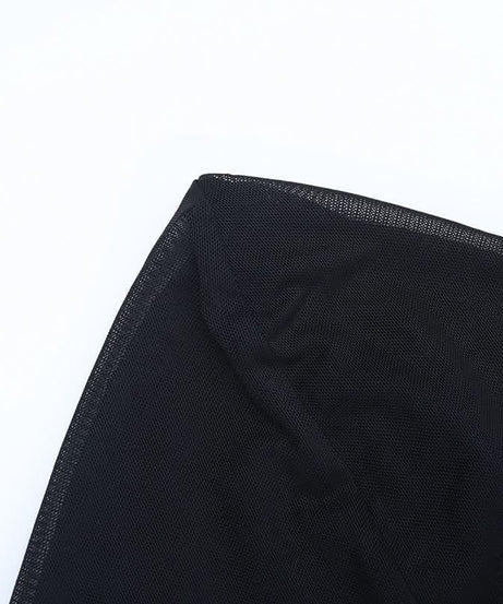 Midnight Raven Hooded Mesh Maxi Dress - Gothic Glamour for Halloween & Fall