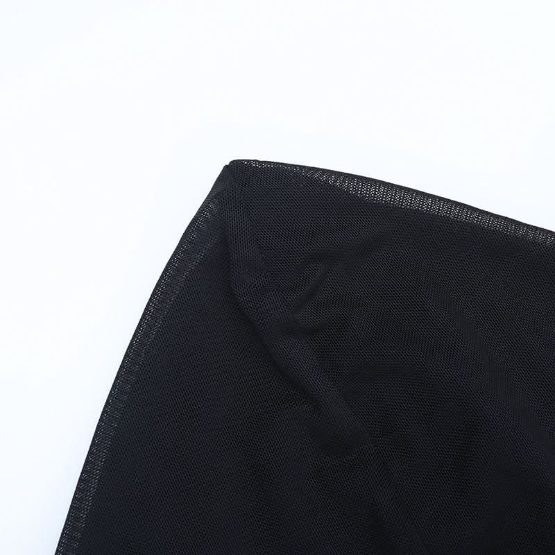 Midnight Raven Hooded Mesh Maxi Dress - Gothic Glamour for Halloween & Fall