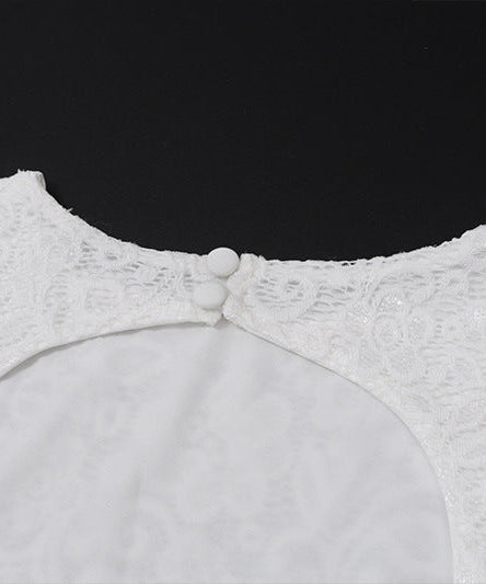 Stunning White Lace Bell Sleeve Maxi Dress - Fall & Holiday Elegance