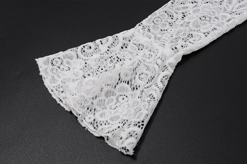 Stunning White Lace Bell Sleeve Maxi Dress - Fall & Holiday Elegance