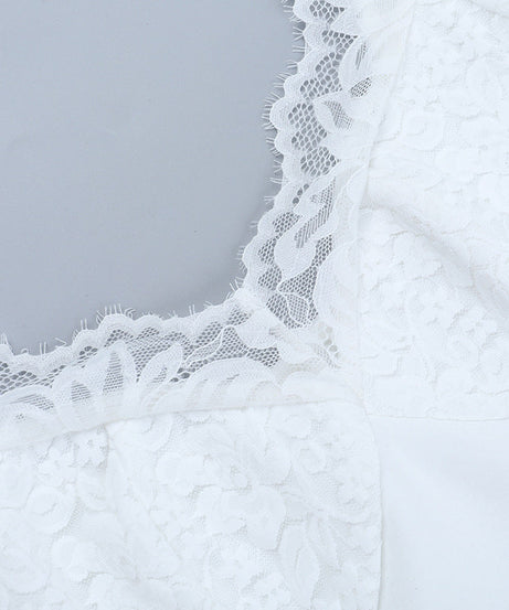 Enchanting White Lace Long Sleeve Corset Top | Romantic V-Neck Blouse for Fall & Holiday Glam