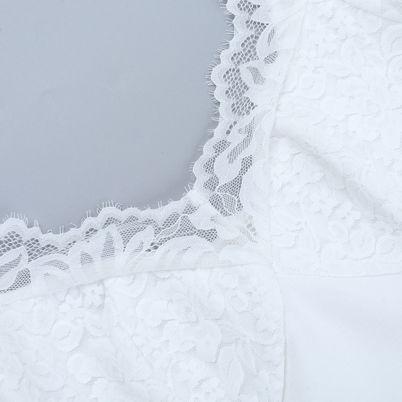 Enchanting White Lace Long Sleeve Corset Top | Romantic V-Neck Blouse for Fall & Holiday Glam