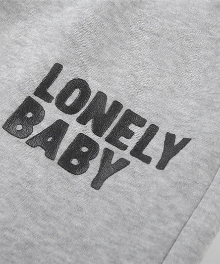 Chic Fall Comfort: 'Lonely Baby' Cropped Zip-Up Hoodie & Wide Leg Sweatpant Set – Essential Loungewear for Women