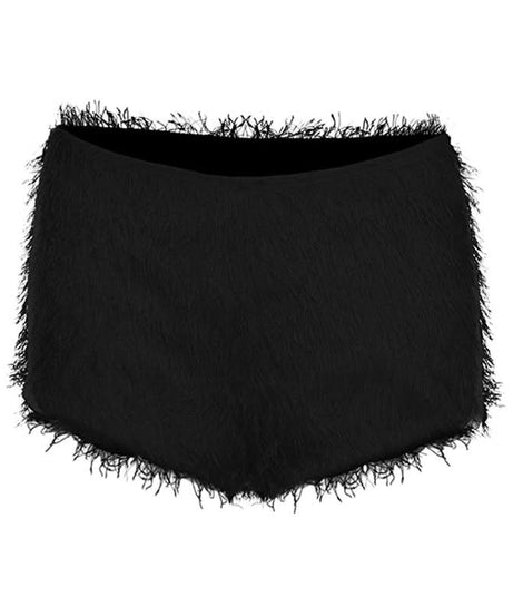 Whimsical Fluffy Low-Rise Shorts - Cozy Chic for Halloween & Holiday Parties