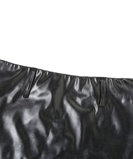 Rebel Chic Asymmetric Faux Leather O-Ring Mini Skirt - Edgy Fall & Halloween Style