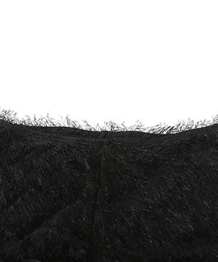 Whimsical Fluffy Low-Rise Shorts - Cozy Chic for Halloween & Holiday Parties