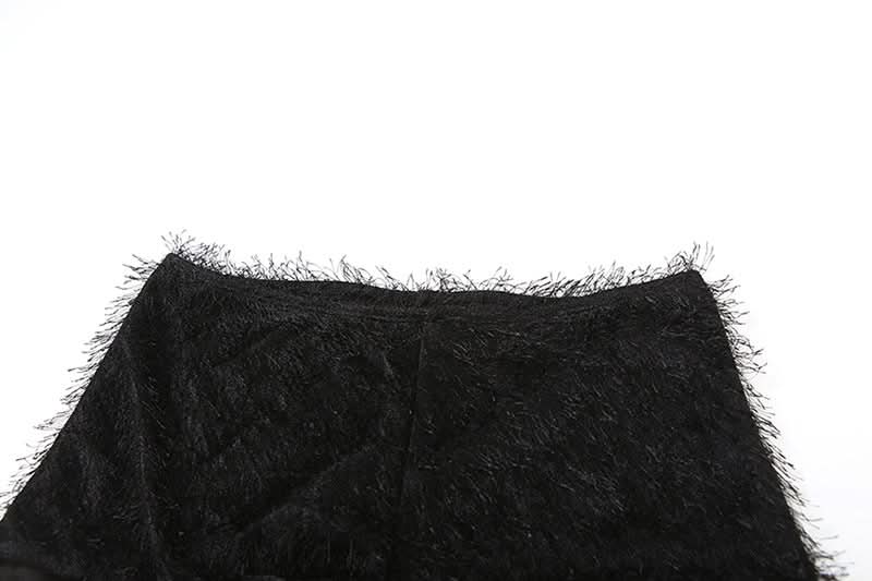 Whimsical Fluffy Low-Rise Shorts - Cozy Chic for Halloween & Holiday Parties