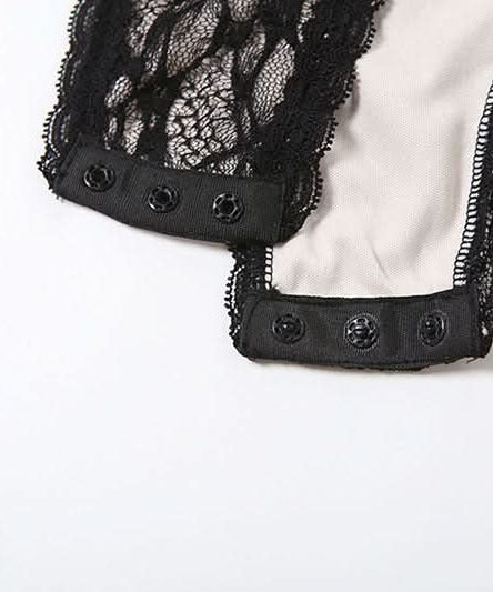 Alluring Black Lace Cami Bodysuit | Fall Fashion & Halloween Ready