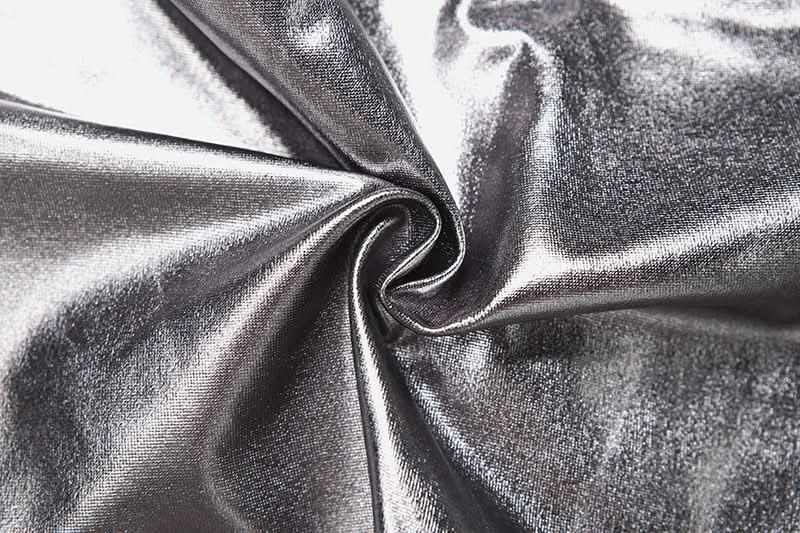 Sleek Metallic Halter Lace-Up Top - Edgy Y2K Style for Fall Parties & Night Outs