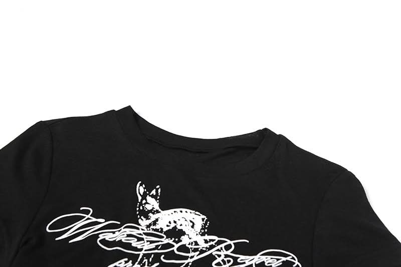 Edgy Y2K Graphic Crop Top - Chic Black Tee for Fall Street Style