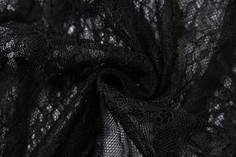 Allure & Elegance: Black High-Rise Sheer Lace Flare Pants - Your Go-To for Fall Evenings & Holiday Glam