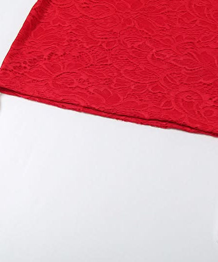 Siren Red Halter Bodycon Mini Dress with Lace Texture & Sporty Stripes - Your Bold Statement for Fall & Holiday Parties