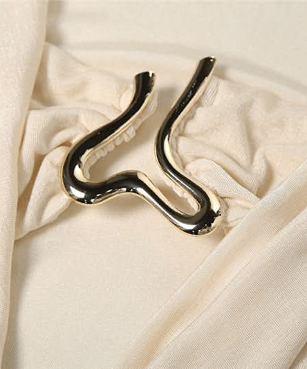 Fall & Holiday Glam: Chic Ruched Long Sleeve Jumpsuit with Statement Cutout & Flare