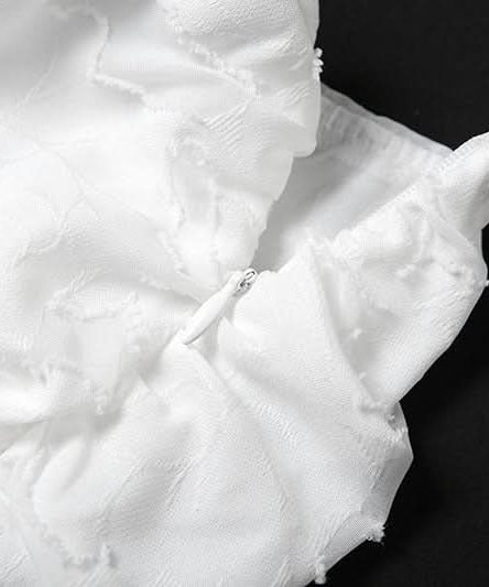 Elegant White Floral Off-Shoulder Crop Top & Maxi Skirt Set - Fall & Holiday Chic