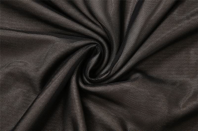 Fierce Faux Leather & Sheer Mesh Maxi Dress - Fall Party Glam