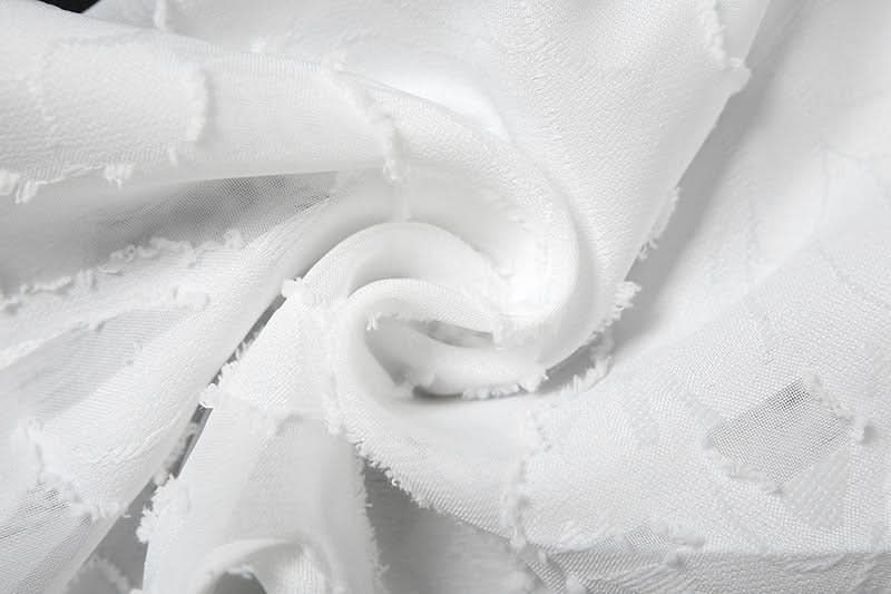 Elegant White Floral Off-Shoulder Crop Top & Maxi Skirt Set - Fall & Holiday Chic