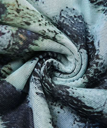 Sultry Escape: Abstract Zebra Mesh Cutout Maxi Dress - Self-Tie Halter