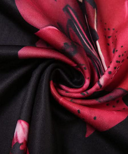 Striking Red Floral Ruched Maxi Skirt Set - Effortless Two-Piece Chic for Fall & Resort