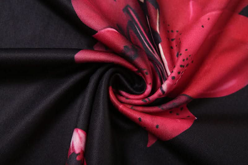 Striking Red Floral Ruched Maxi Skirt Set - Effortless Two-Piece Chic for Fall & Resort