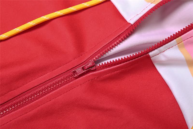 Y2K Retro Colorblock Track Jacket & Shorts Set - Vibrant Athleisure Co-ord for Women