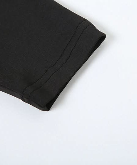 Sultry Black Off-Shoulder Long Sleeve Ladder Cut-Out Romper - Fall Nights & Party Essential