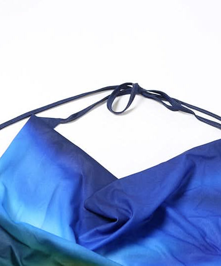 Vibrant Sunset Ombre Halter Crop Top & Maxi Skirt Set - Your Go-To for Fall Getaways & Resort Style