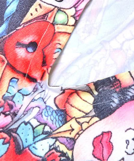 Dare to Stand Out: Edgy Tattoo Print Hooded Bodycon Mini Dress – Your Ultimate Halloween & Fall Party Look!