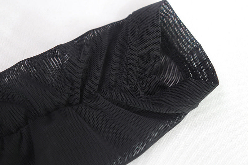 Sultry Black One-Shoulder Mesh Ruched Mini Dress - Your Fall & Holiday Party Statement