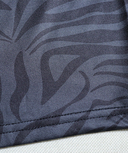 Sleek Black Zebra Print Cut-Out Bodycon Midi Dress – Daring Style for Fall Parties & Halloween