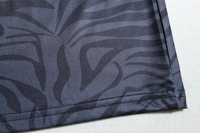 Sleek Black Zebra Print Cut-Out Bodycon Midi Dress – Daring Style for Fall Parties & Halloween