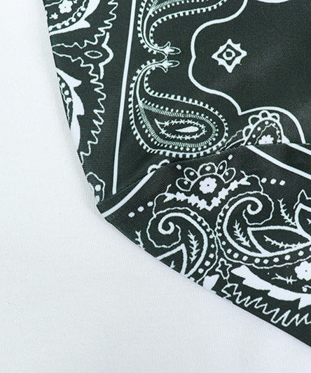 Fall Vibe: Bandana Print High Neck Bodycon Mini Dress – Trendy & Curve-Hugging