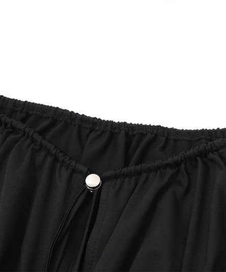 Chic Off-Shoulder Ruched Long Sleeve Crop Top - Fall & Holiday Ready