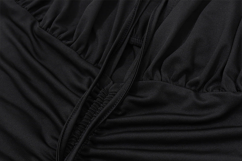 Chic Off-Shoulder Ruched Long Sleeve Crop Top - Fall & Holiday Ready