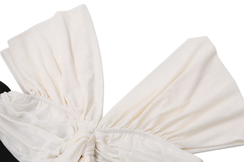 Bewitching Black & White Off-Shoulder Mini Dress | Fall Party & Halloween Ready Style