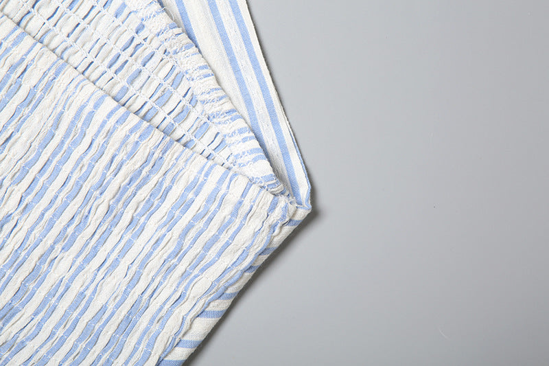 Coastal Chic Striped Smocked Halter Top - Vacation & Resort Ready