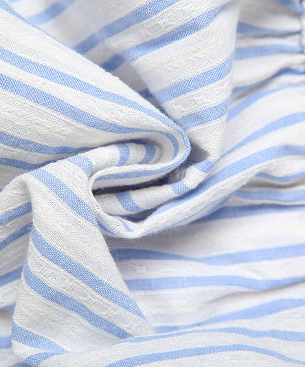 Coastal Chic Striped Smocked Halter Top - Vacation & Resort Ready