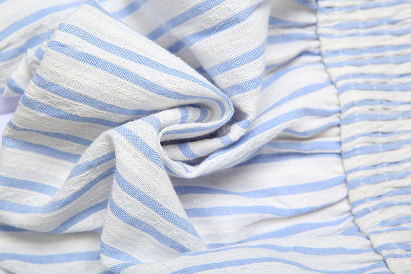 Coastal Chic Striped Smocked Halter Top - Vacation & Resort Ready