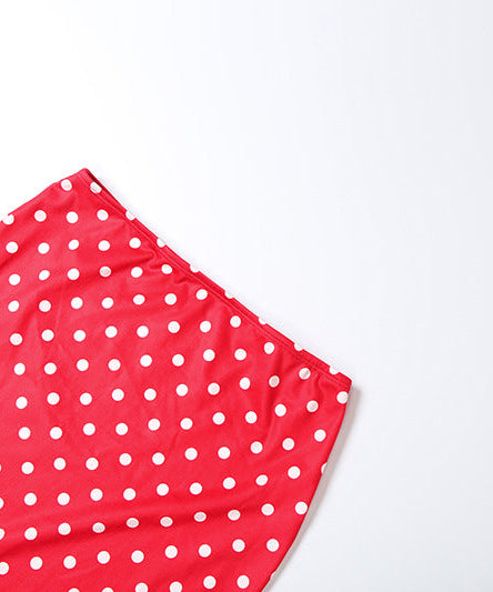 Chic Red Polka Dot Maxi Skirt | Figure-Flattering Fall & Holiday Style