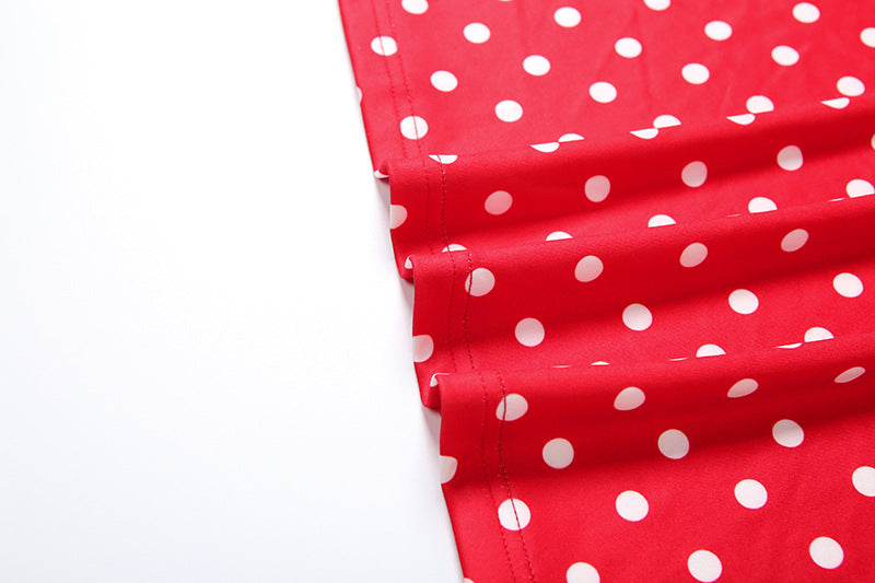 Chic Red Polka Dot Maxi Skirt | Figure-Flattering Fall & Holiday Style